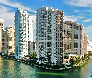 Miami, Wieżowce, Florida, Brickell Key