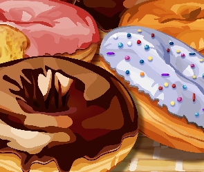 Donaty, Grafika, Pączki
