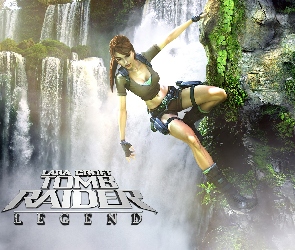 Tomb Raider Legend, Wodospad, Lara Croft