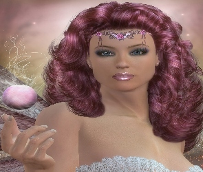 Makijaż, Magia, Dłoń, Diadem, Kobieta