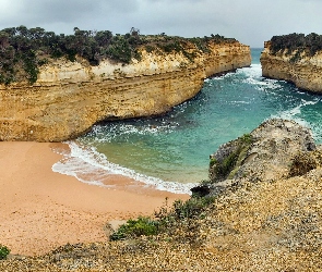 Morze, Plaża, Laguna, Skały