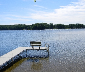 Jezioro, Zarośla, Pomost