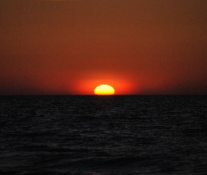 Morze, Słońca, Zachód