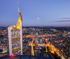 Nad Menem, Noc, Chmur, Drapacz, Frankfurt