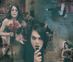 perkusja, kobieta , My Chemical Romance, kwiaty