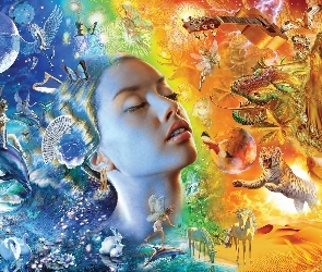 Josephine Wall, Zwierzęta, Twarz, Kobiety