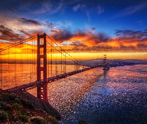 Most, Golden Gate, Zachód Słońca
