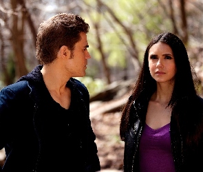 Pamiętniki wampirów, Paul Wesley, Nina Dobrev, Vampire Diaries