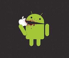 Android, Logo, Krew, Jabłko, Apple