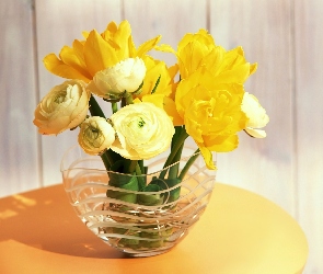 Bukiet, Kwiatów, Żółtych