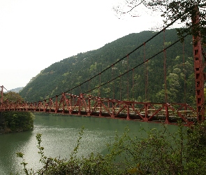 Most, Góra, Rzeka, Zalesiona, Wiszący