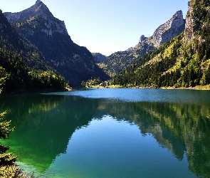Góry, Drzewa, Jezioro