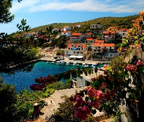 Zatoka, Chorwacja, Korcula, Wyspa, Morze