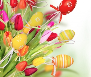 Jajka, Tulipany, Wielkanoc