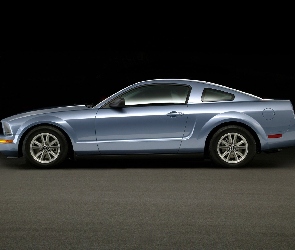 Niebieski, Lewy Profil, Ford Mustang