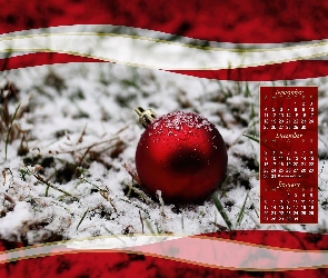 Bombka, Śnieg, Kalendarz