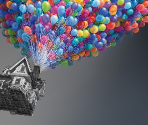 Dom, Balony, Kolorowe