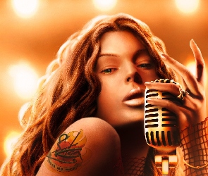 Tatuaż, Mikrofon, Śpiewająca, Kobieta