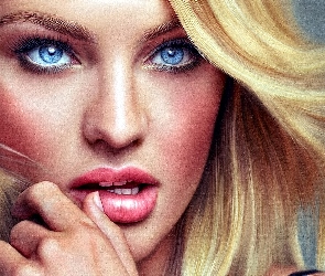 Blondynka, Modelka, Grafika, Makijaż, Candice Swanepoel