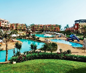 Egipt, Kurort, Hotel, Baseny