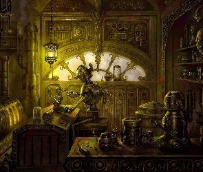 Pracownia, Roboty, Steampunk