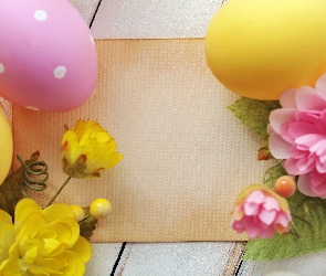 Wielkanoc, Jajka, Kwiaty
