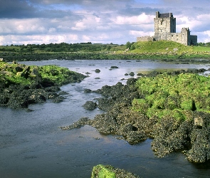 Eilean Donan, Skały, Zielone, Szkocja, Zamek