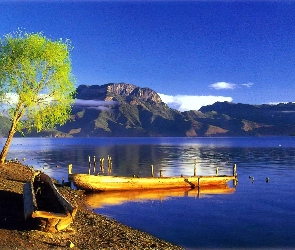 Jezioro, Czółno, Góry