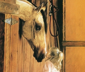 Dziewczynka, Koń