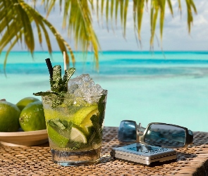 Szklanka, Przeciwsłoneczne, Okulary, Limonki, Drink