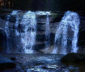 Wodospady, Rzeka, Skały