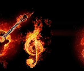 Gitary, Klucz Wiolinowy, Ogień
