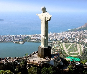Brazylia, Rio De Janeiro, Góra Corcovado, Pomnik Jezusa Chrystusa, Szczyt, Posąg