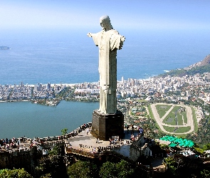 Góra Corcovado, Szczyt, Rio De Janeiro, Brazylia, Posąg, Pomnik Jezusa Chrystusa