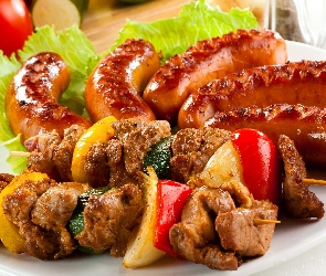 Kiełbaski, Grill, Szaszłyki