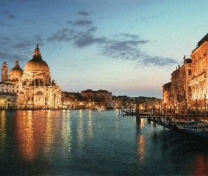 Gondole, Kanał Canal Grande, Wenecja, Włochy, Katedra, Bazylika św. Marka