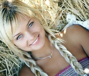 Blondynka, Warkocze, Kobieta