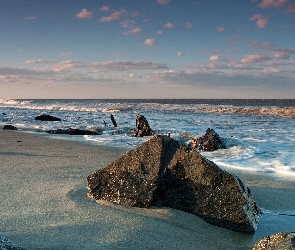 Fale, Plaża, Morze