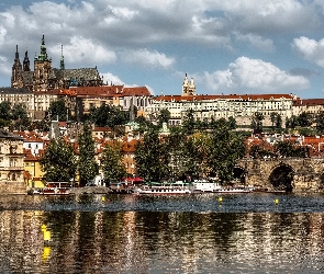 Czechy, Most Karola, Wełtawa, Zamek Hradczany, Praga