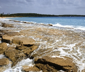 Plaża, El Morro Fort, Puerto Rico, Hiszpania, Morze