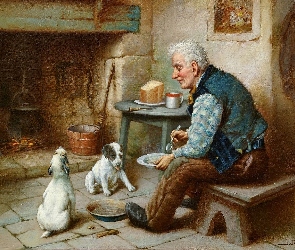 Psy, Szczeniaki, Mężczyzna, Dwa
