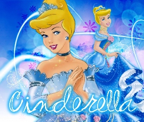 Cinderella, Bal, Suknia, Niebieska, Kopciuszek