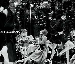 Dolce And Gabbana, lustro, płaszcz, futro, kobiety
