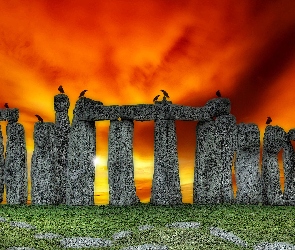 Zachód, Stonehenge, Słońca