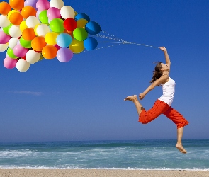 Kobieta, Balony