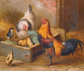Edgar Hunt, Kurczaczki, Kogut, Kura