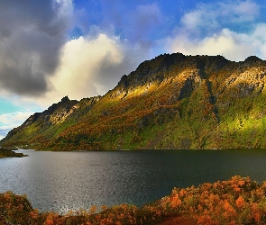 Jezioro, Chmury, Góry