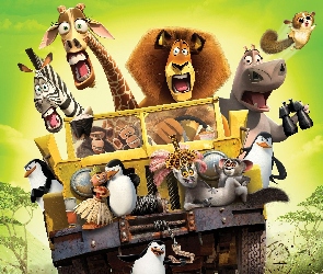 Madagaskar, Postacie, Film animowany