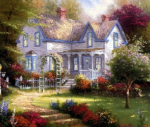 Ogród, Thomas Kinkade, Dom
