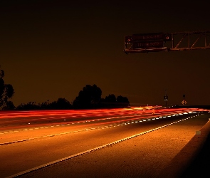 Autostrada, Oświetlenie, Noc